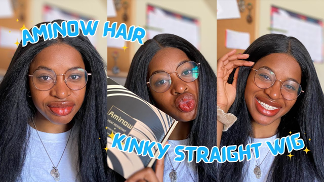 Kinky Straight Lace Front Wig! | Aminow Hair | Synthetic Wig
