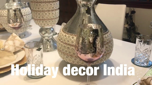 Decorating with Gold and White, Dinning Room Tablescape,  Holiday Decor India 2019